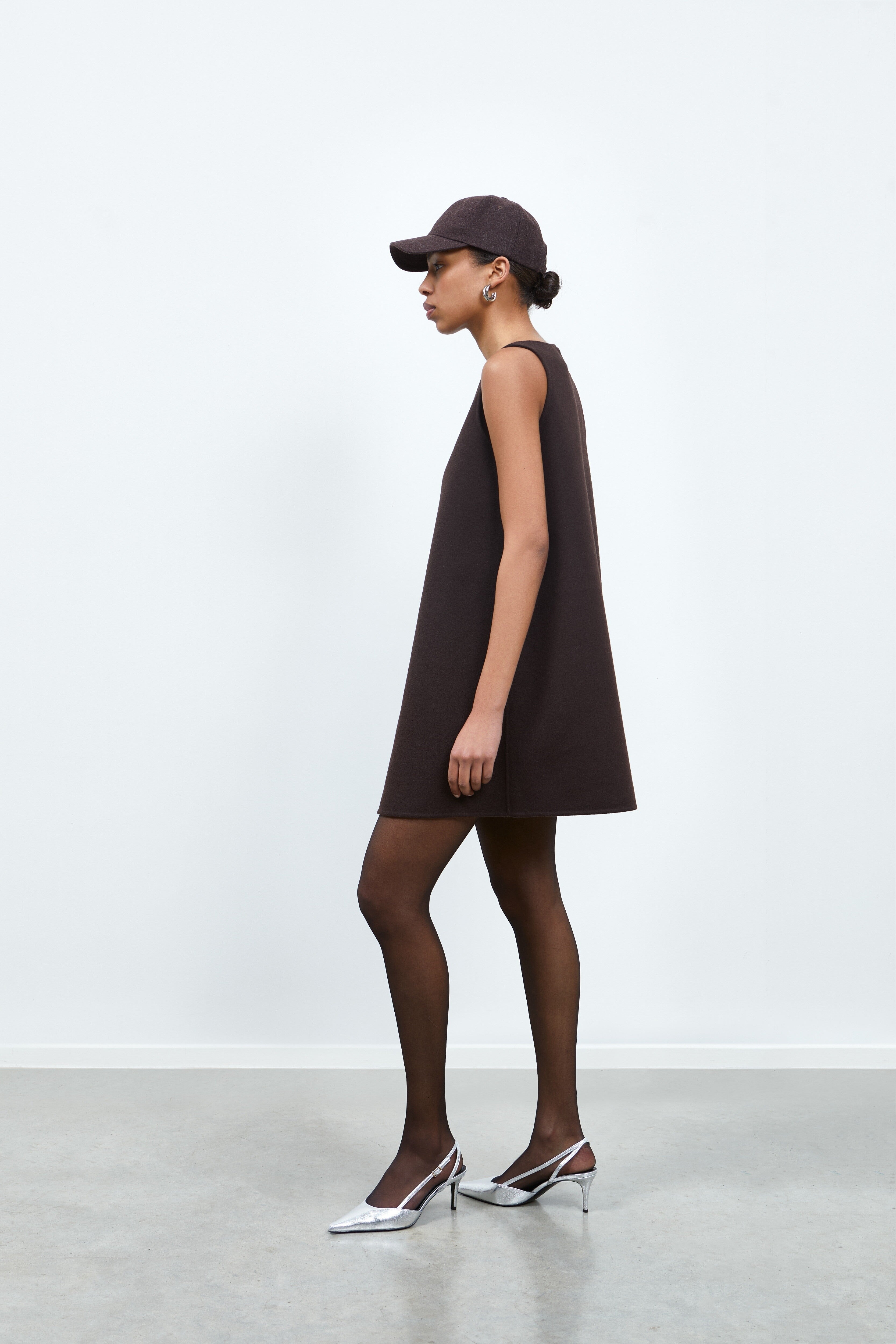RHÚNE Barbara Dress Double face Dress Brown double face