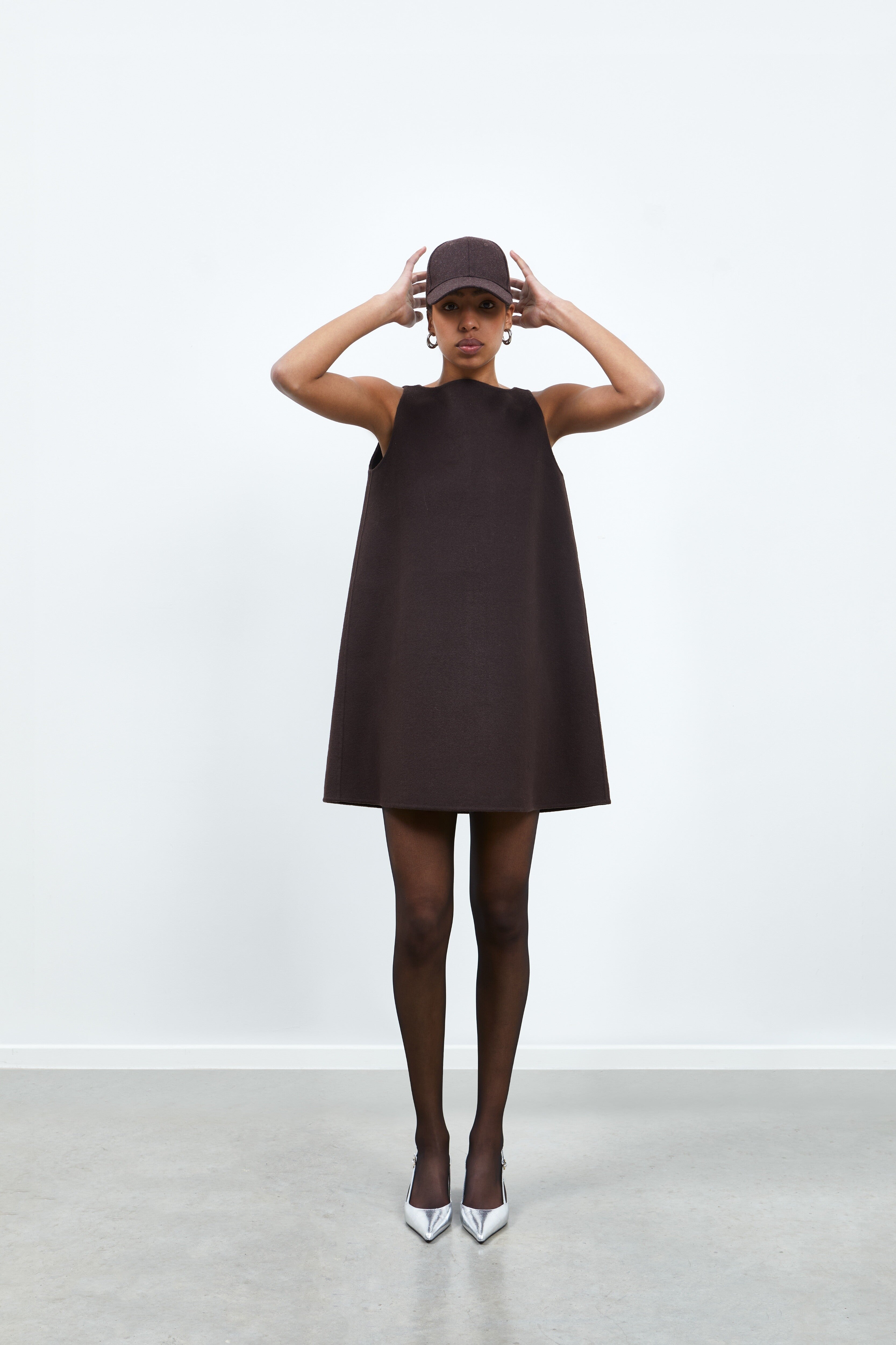 RHÚNE Barbara Dress Double face Dress Brown double face