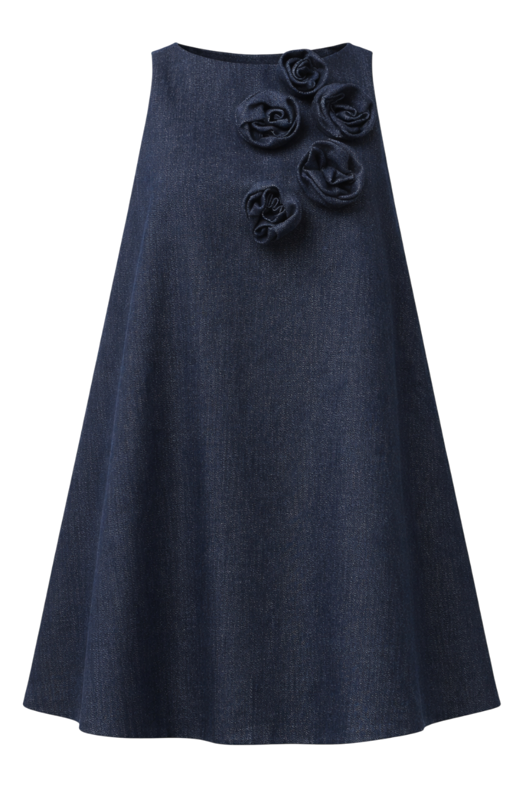 Barbara Dress Flower - Navy