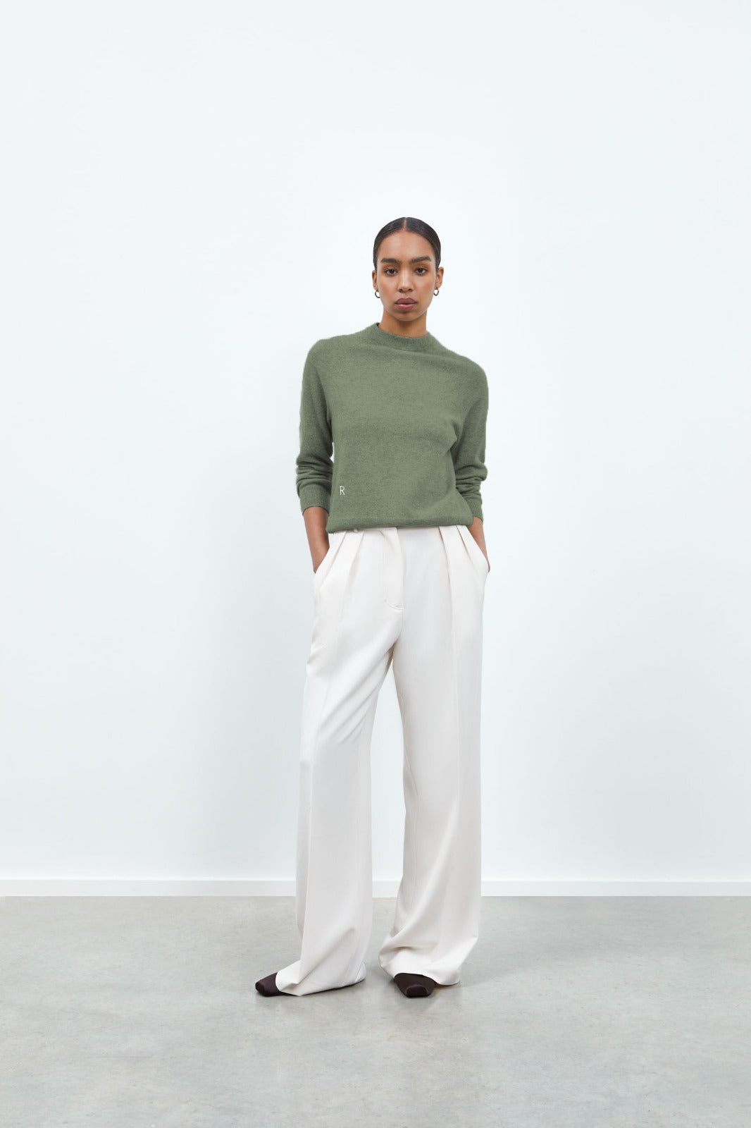RHÚNE Idris Knit Knitwear Khaki