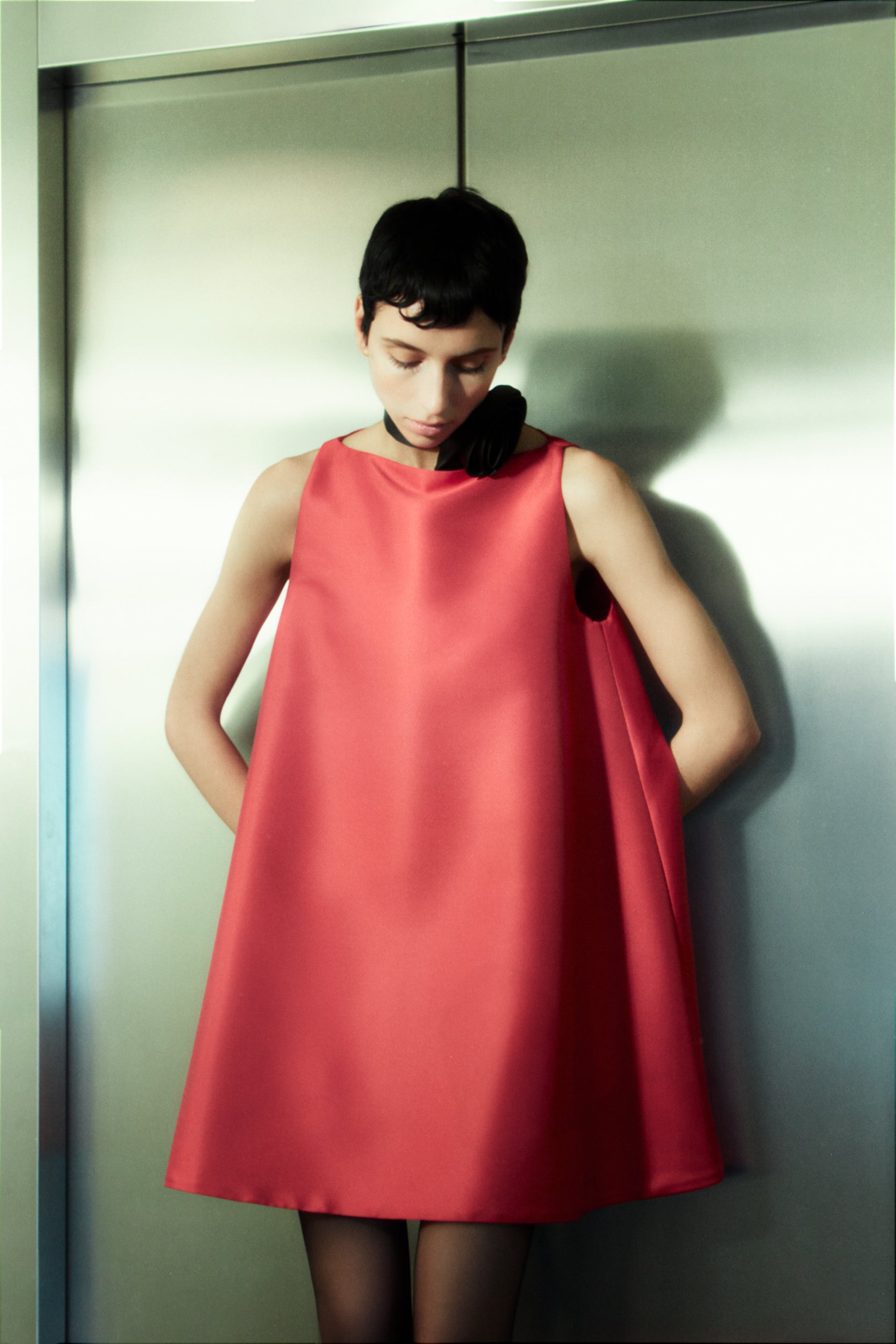 Barbara Dress Red Duchesse