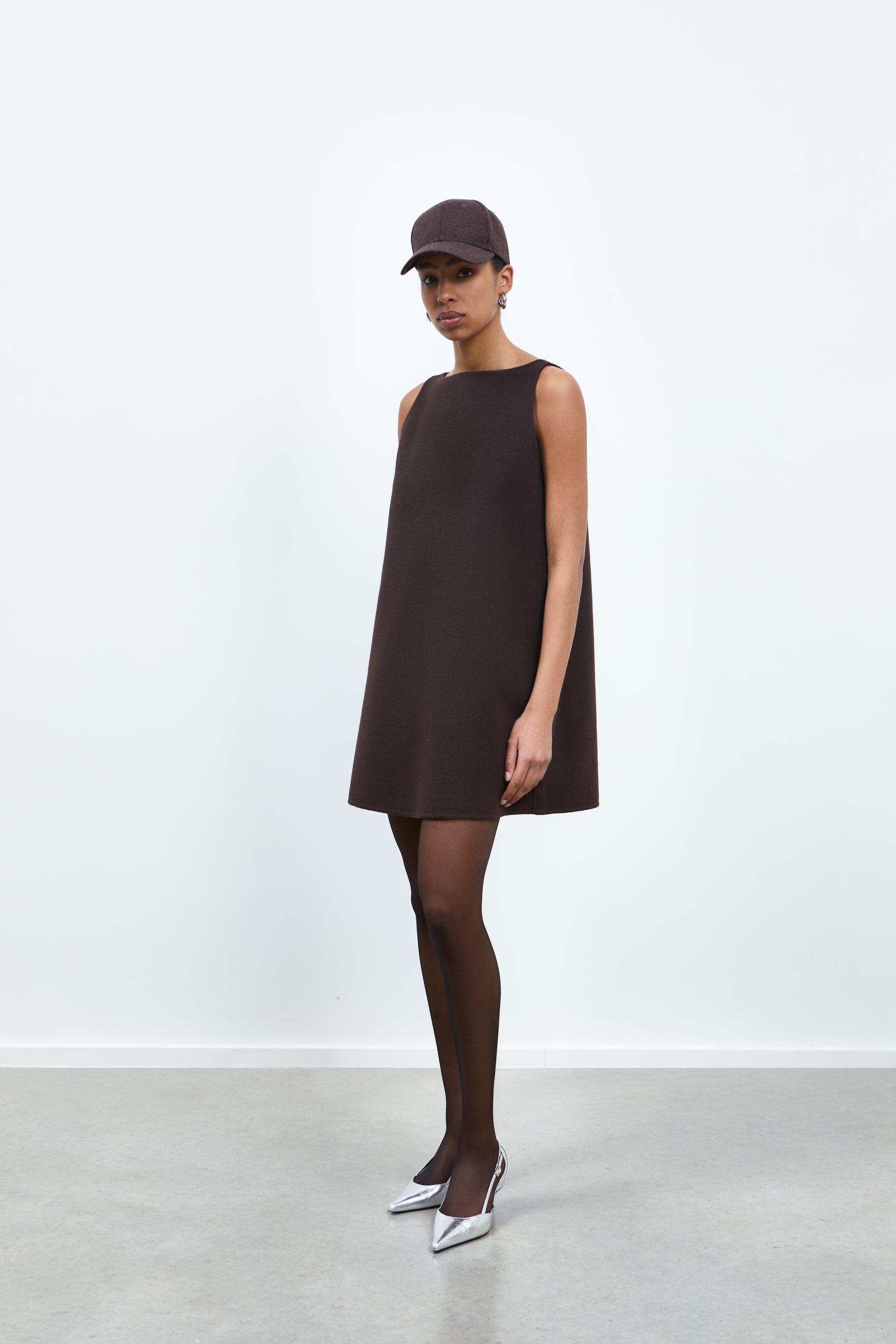 RHÚNE Barbara Dress Double face Dress Brown double face