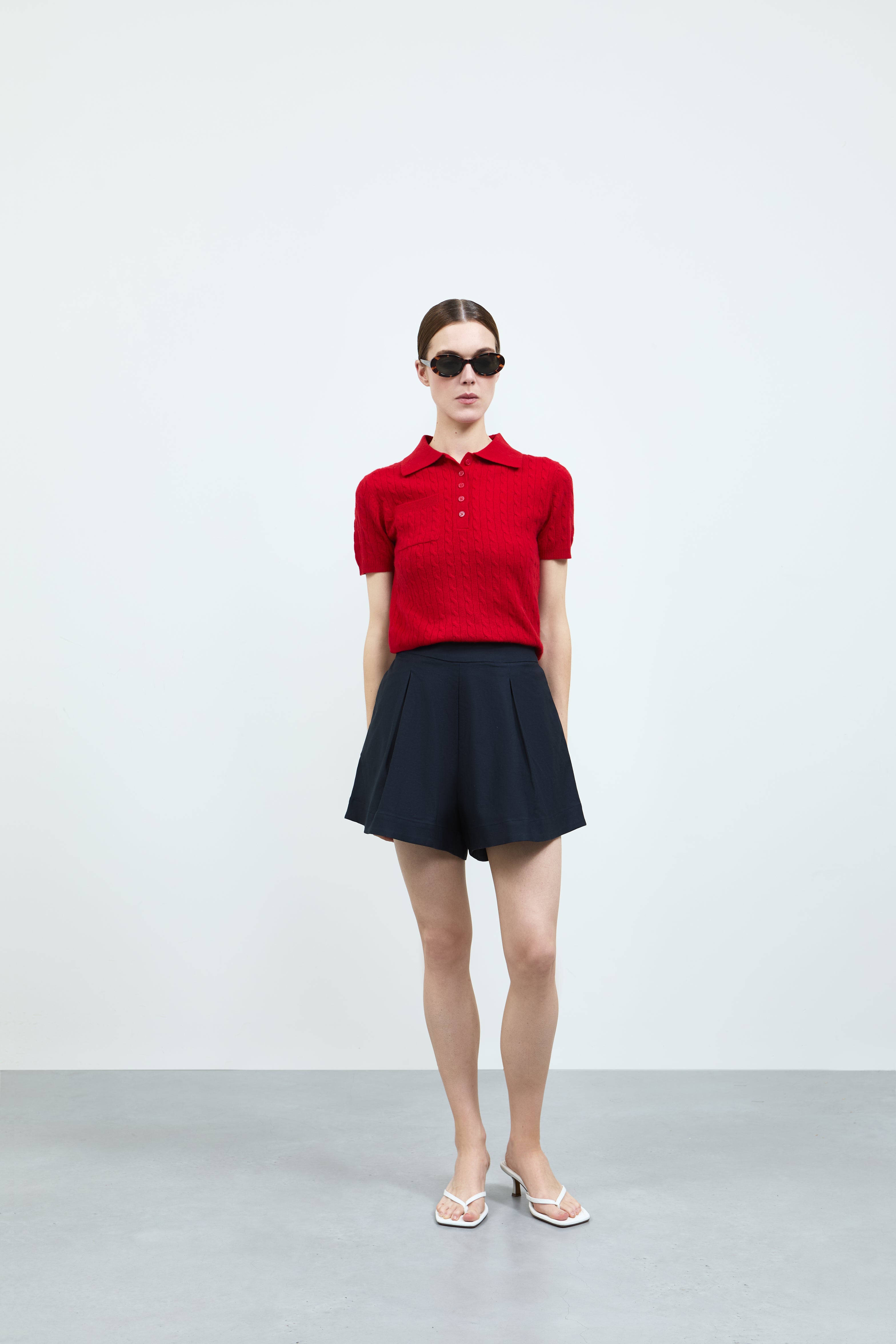 Jeremy Short Knit - Red