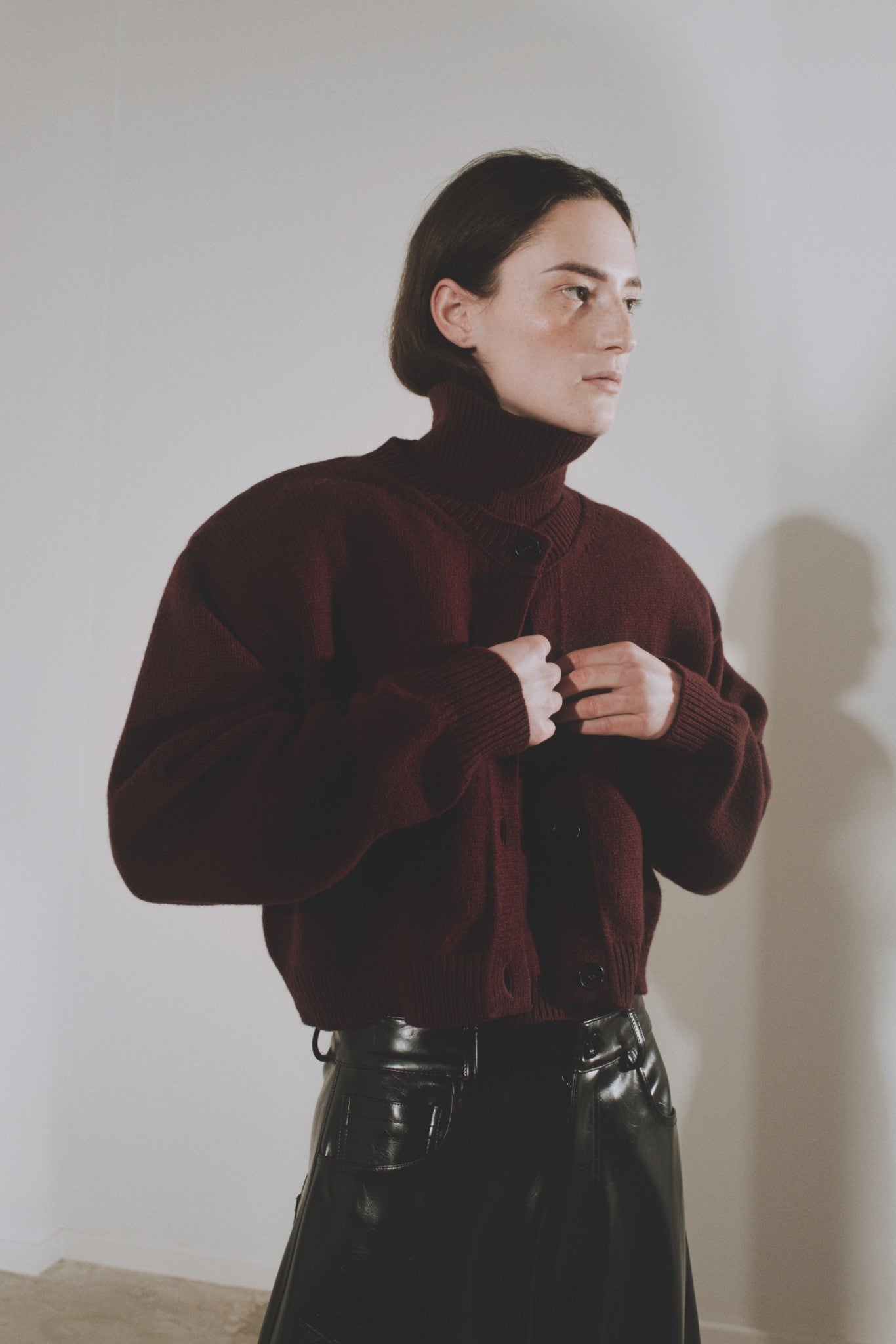 Lune Padded Shoulder Cardigan