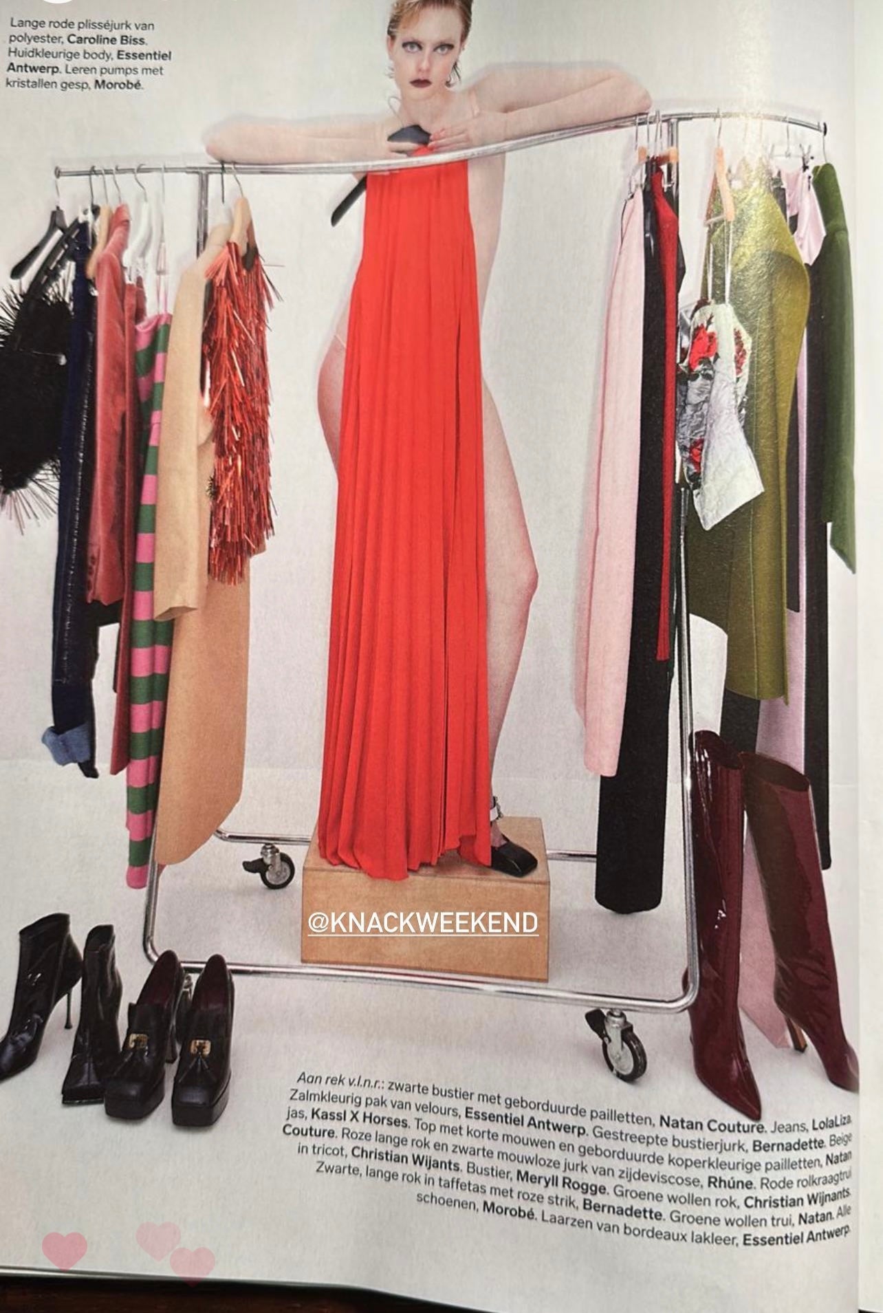 Rhúne featured in Knack Weekend magazine — Belgian fashion editorial highlighting refined craftsmanship and contemporary design